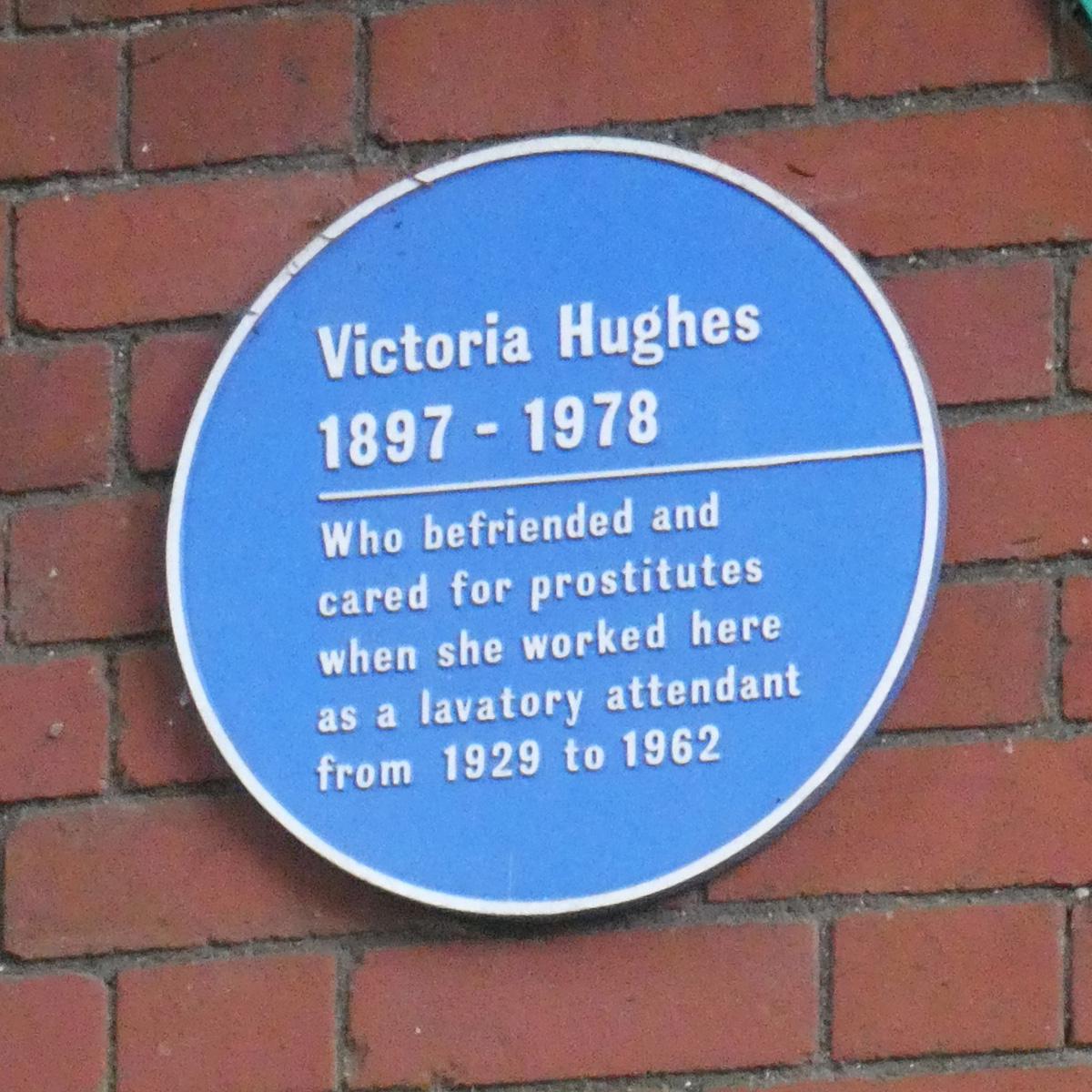 Victoria Hughes' blue plack